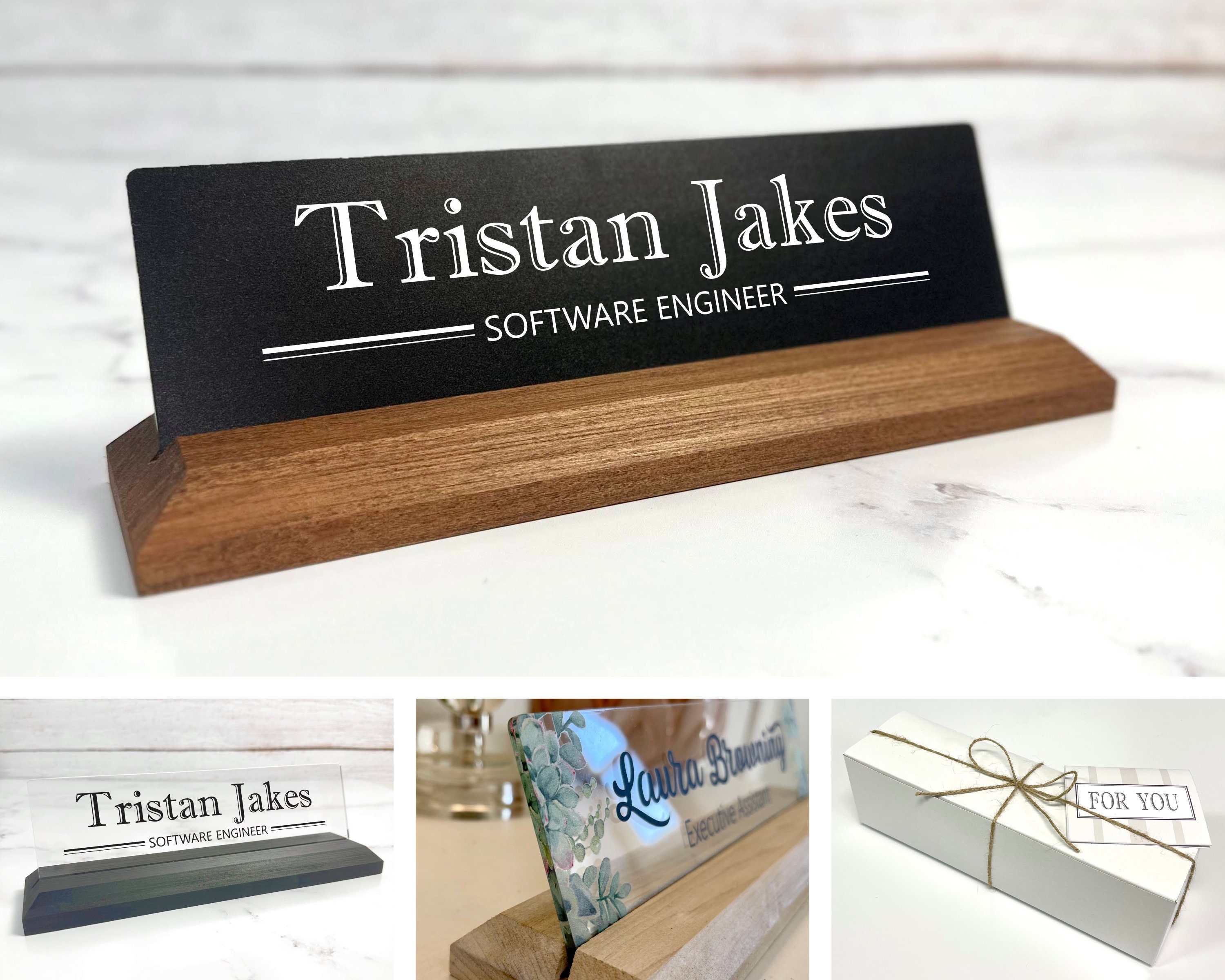 Software Engineer Desk Name Plate Personalized Nameplate Etsy