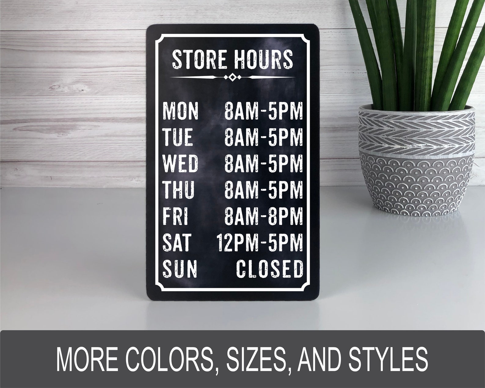  store hours sign custom metal sign outdoor sign custom door etsy