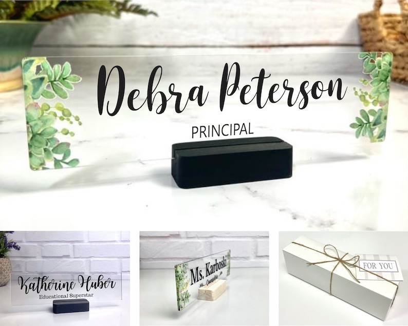 Principal Desk Name Plate Personalized Nameplate Principal Etsy