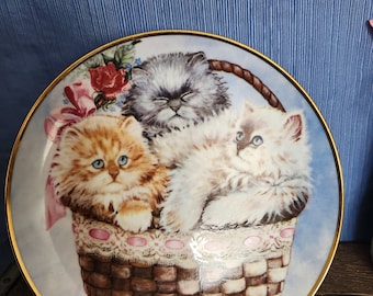 Franklin Mint Three Little Kittens plate