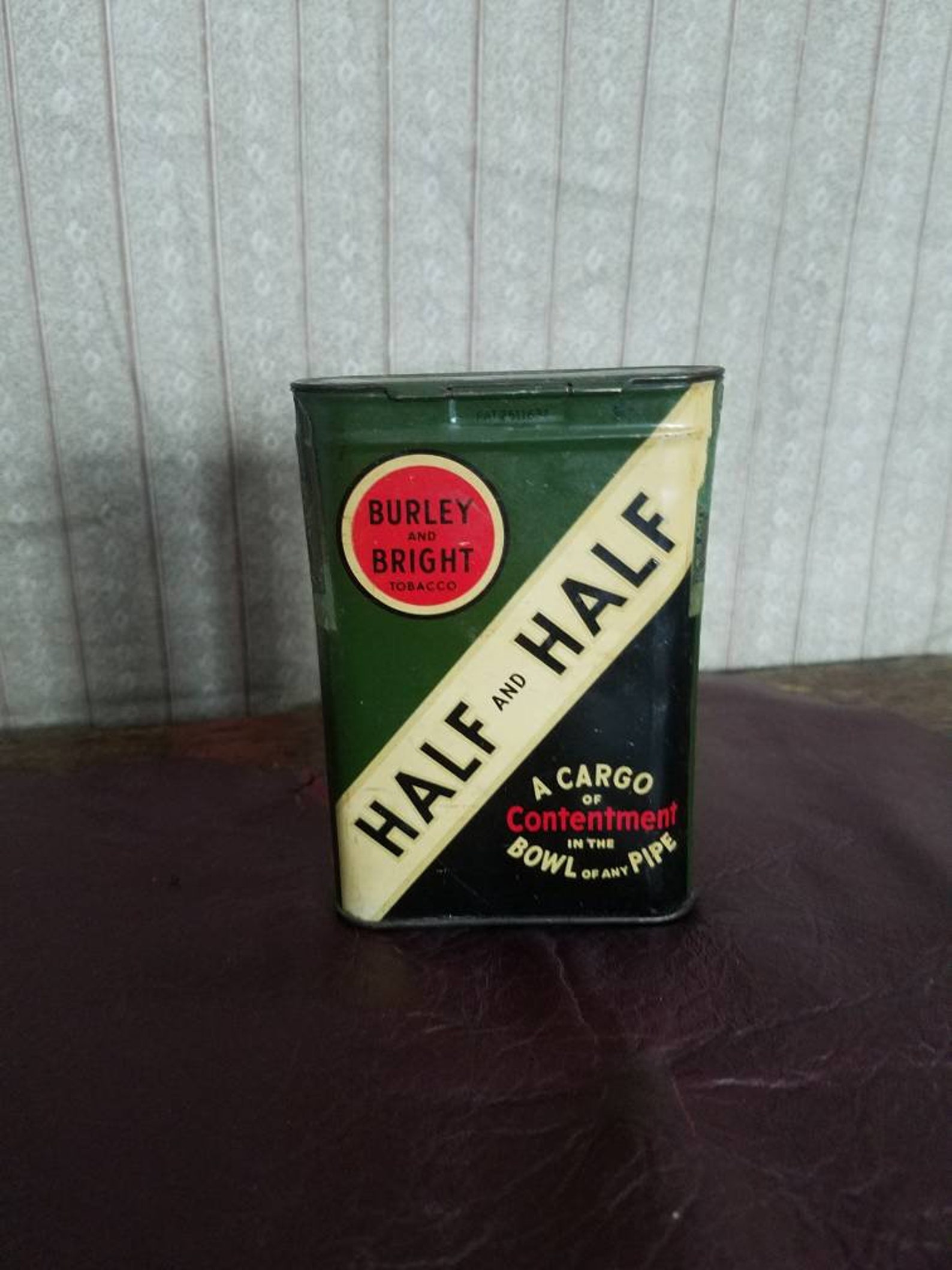 Vintage Half and Half pipe tobacco tin Etsy