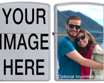 Zippo personnalisé ! Faites imprimer votre image ou votre texte sur un tout NOUVEAU briquet Zippo !!!