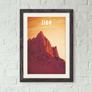 Zion National Park Travel Poster
