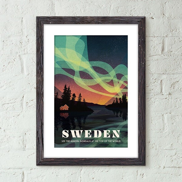 Sweden - Vintage Style Travel Poster