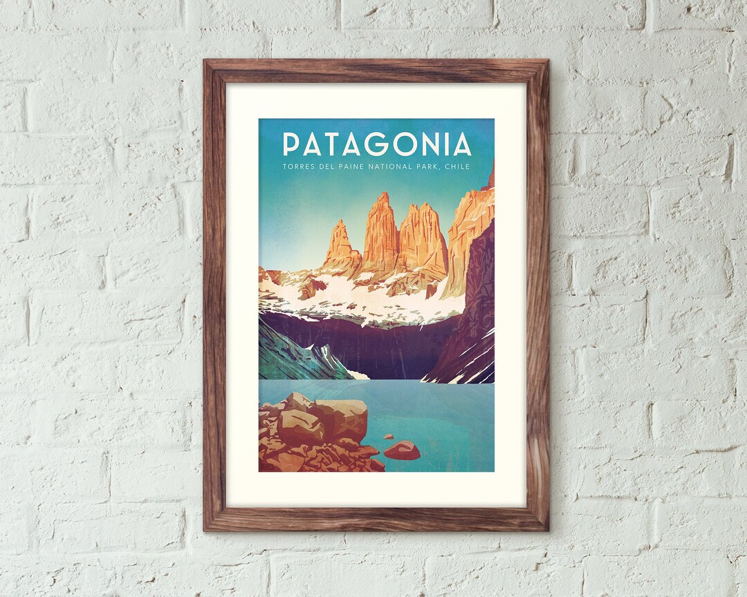 Chile Patagonia Travel Poster - Etsy