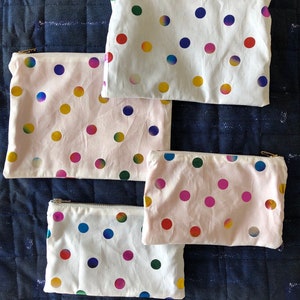Metallic Polka Dot pencil case