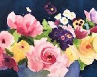 Watercolor Painting, Flower Art, Watercolor Paintings, Flower Art, Flower Prints, Small Art, Art Print, Watercolor Flowers, Watercolor Print