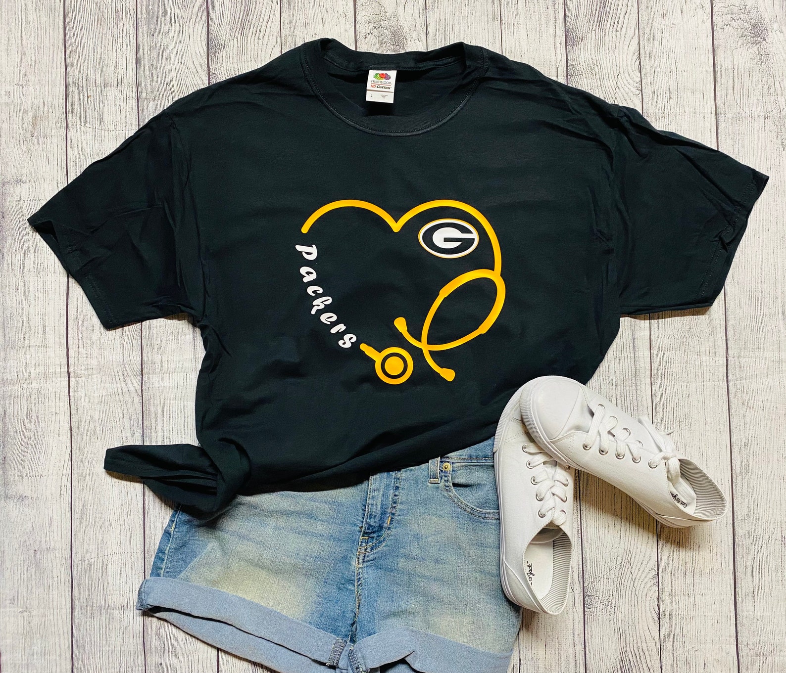 Green Bay Packers Stethoscope shirt/Nurse Packer shirt/Packer | Etsy