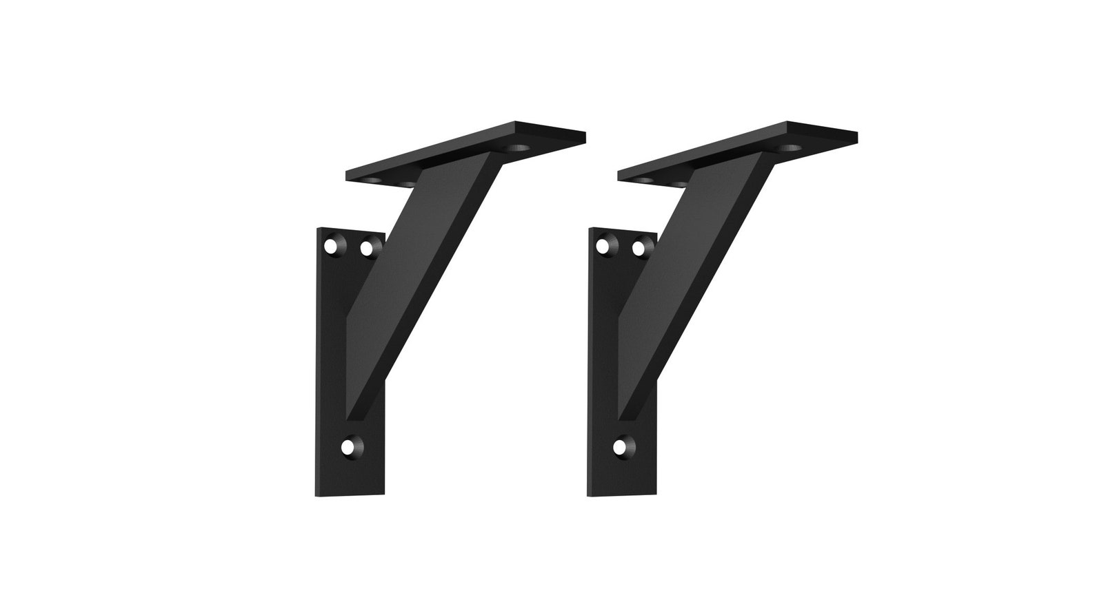 Pair of MODERN ALUMINUM Shelf Brackets Support Decorative Corner Modern