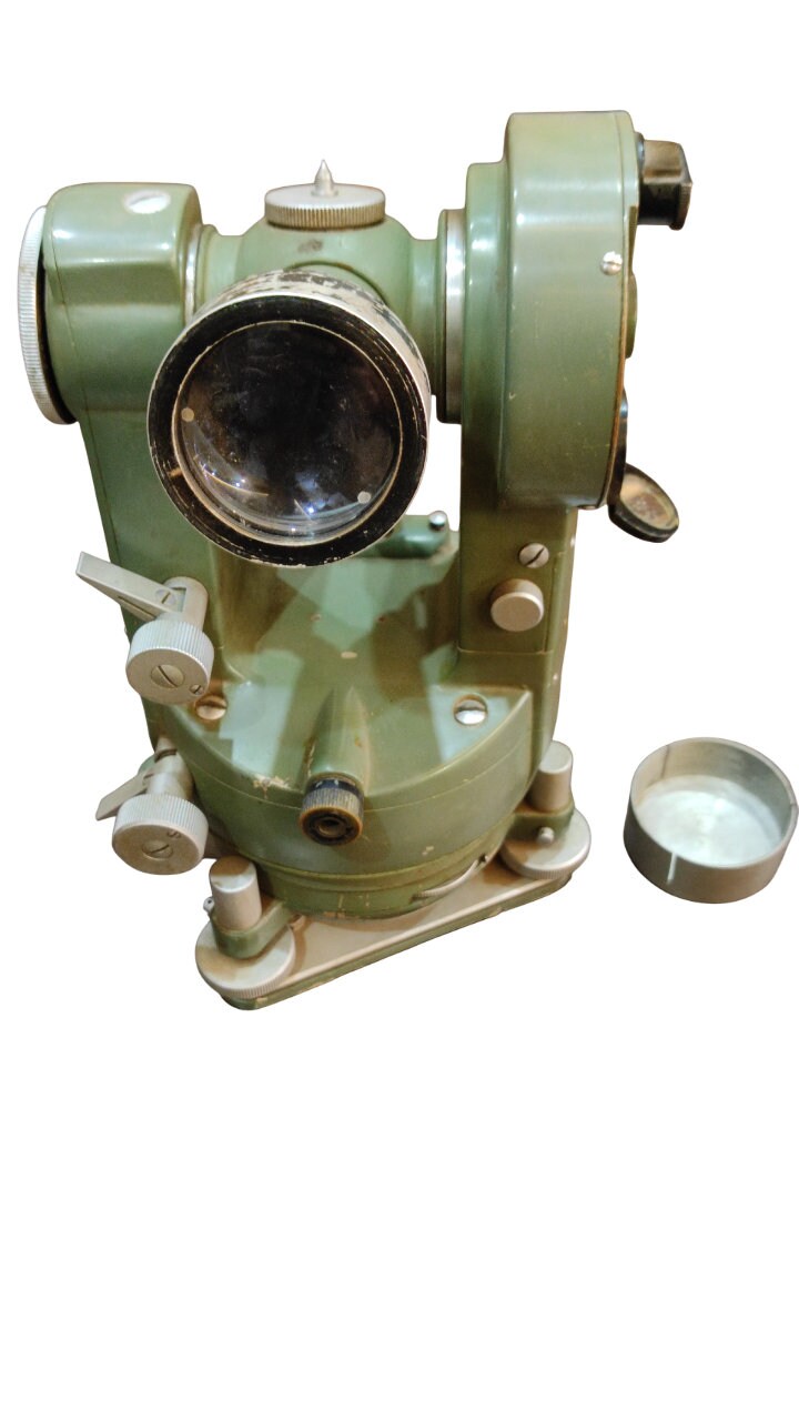 Rare Brass Vintage Dumpy Level & Theodolite Set – Antique Surveying ...