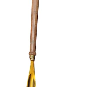 Brass Wood Shoe Horn - long shoehorn- Exclusive gift - Sailing boat shoehorn