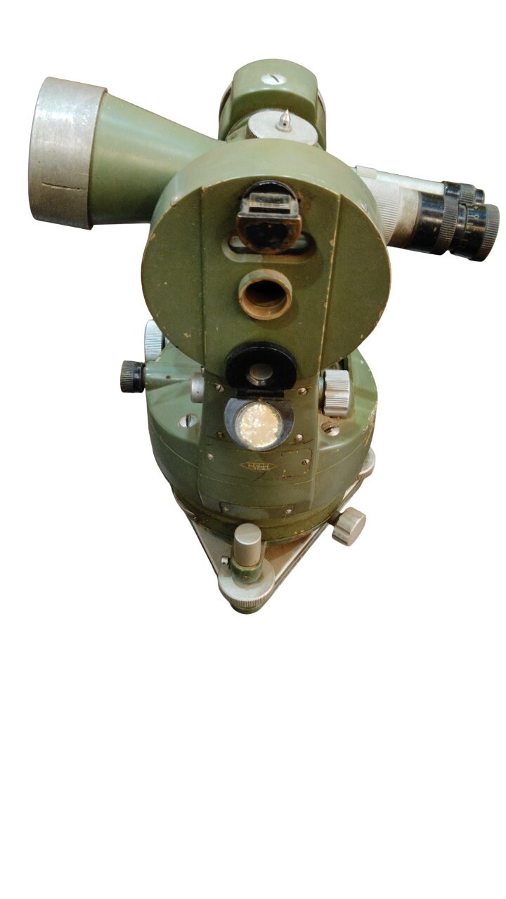 Rare Brass Vintage Dumpy Level & Theodolite Set – Antique Surveying ...