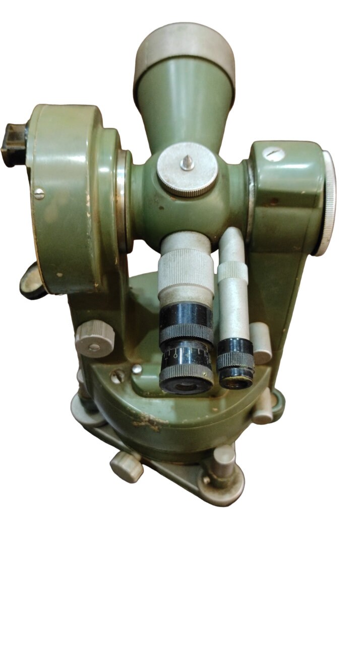 Rare Brass Vintage Dumpy Level & Theodolite Set – Antique Surveying ...