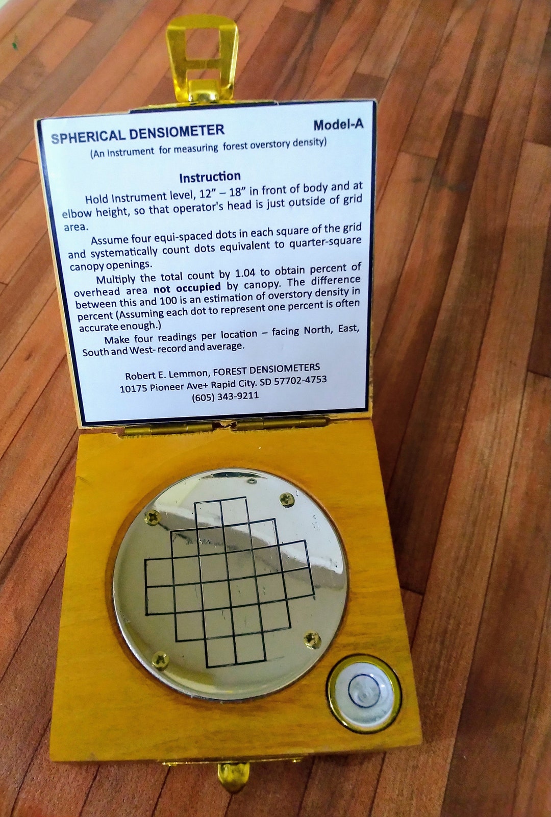 Spherical Densiometer Natural Finish Concave Model C Etsy