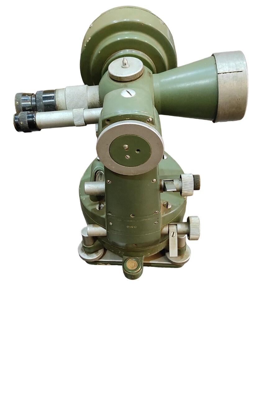Rare Brass Vintage Dumpy Level & Theodolite Set – Antique Surveying ...