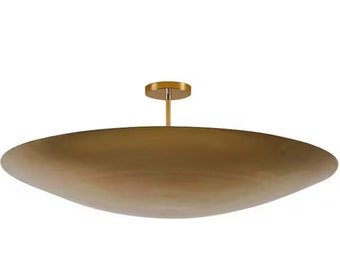 6 Light Brass Sputnik Chandelier Light Fixture Handmade Premium Quality Mid Century Ceiling Brass Flush Mount Fixture