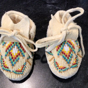 Beaded baby moccasins