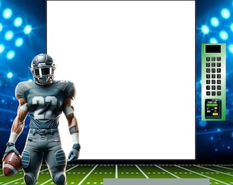 Verkaufsautomaten-Vorlage, Fußball, Gridiron, Sport