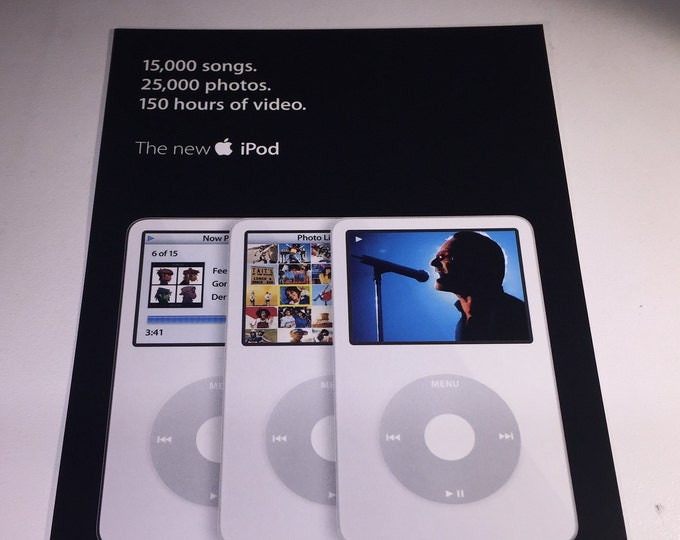 Apple iPod 5G / Video Promo Postcards from 2005 - Collectible