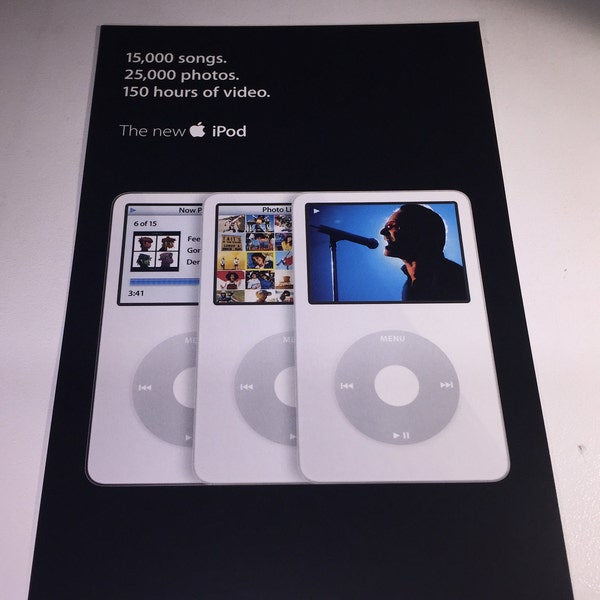 Apple iPod 5G / Video Promo Postcards from 2005 - Collectible