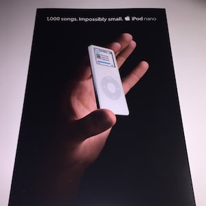 Apple iPod Nano Promo Postcard from 2005 Collectible image 1