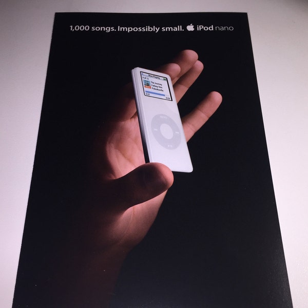 Apple iPod Nano Promo Postcard from 2005 - Collectible