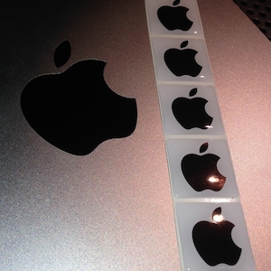 Apple adhesive 'Domed' case badge in BLACK, 25x25mm image 5