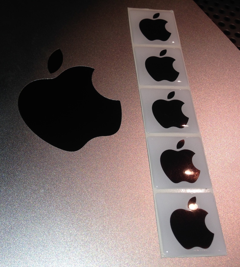 Apple adhesive 'Domed' case badge in BLACK, 25x25mm image 5