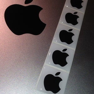 Apple adhesive 'Domed' case badge in BLACK, 25x25mm image 1