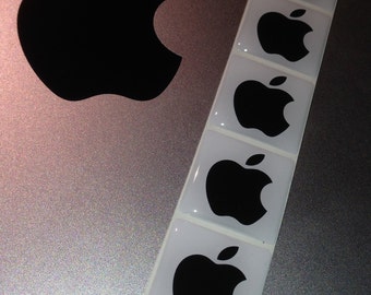 Apple zelfklevende 'Koepelvormige' case badge in ZWART, 25x25mm
