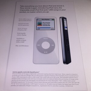 Apple iPod Nano Promo Postcard from 2005 Collectible image 3