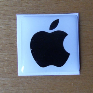 Apple adhesive 'Domed' case badge in BLACK, 25x25mm image 6