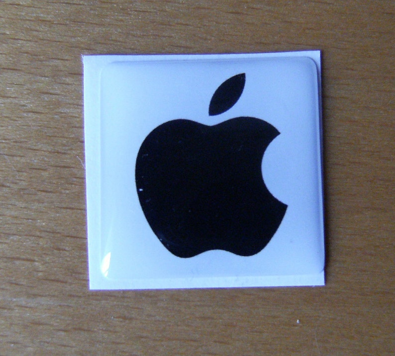 Apple adhesive 'Domed' case badge in BLACK, 25x25mm image 6