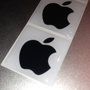 Apple adhesive 'Domed' case badge in BLACK, 25x25mm image 4