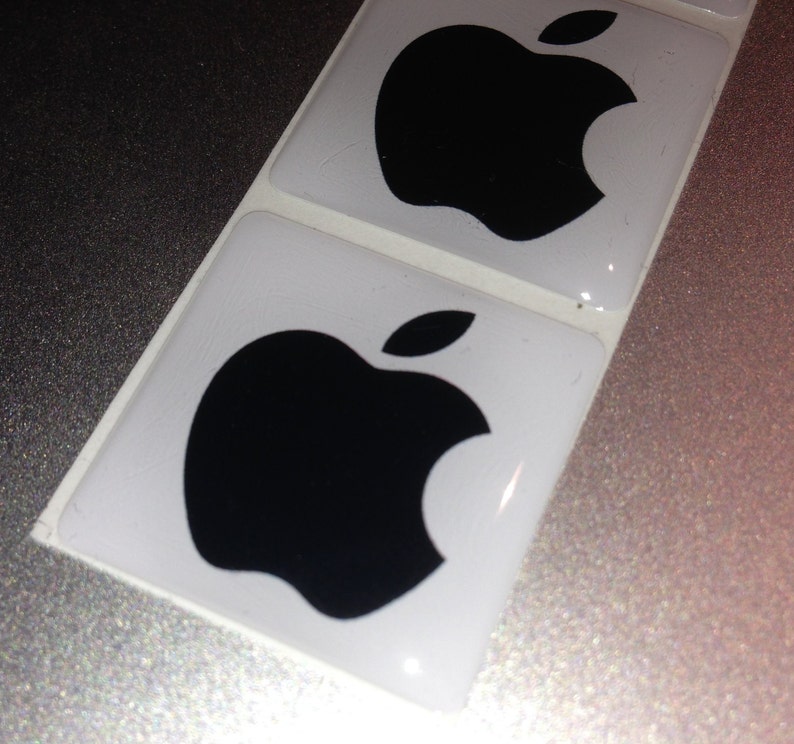 Apple adhesive 'Domed' case badge in BLACK, 25x25mm image 4