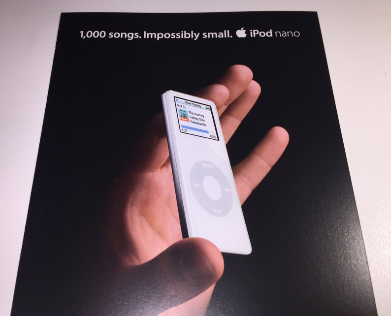 Apple iPod Nano Promo Postcard from 2005 Collectible image 2