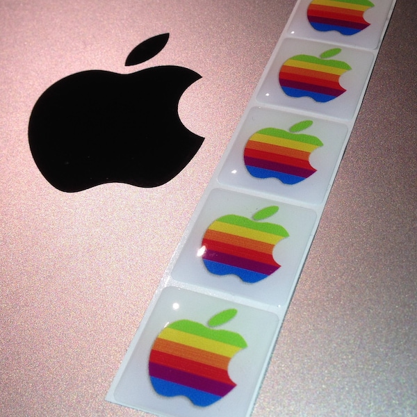 Apple adhesive 'Domed' case badge, Multicolour logo 25x25mm