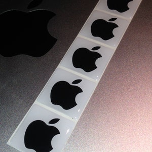 Apple adhesive 'Domed' case badge in BLACK, 25x25mm image 2