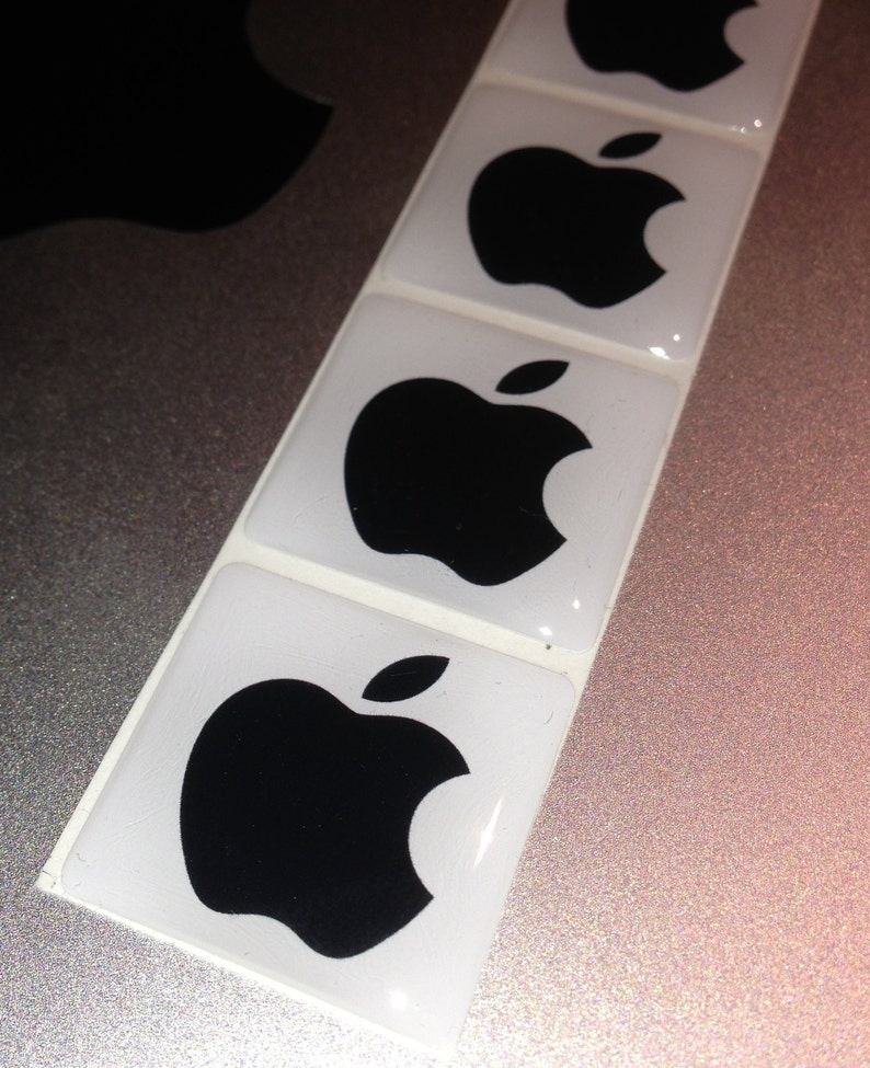 Apple adhesive 'Domed' case badge in BLACK, 25x25mm image 3