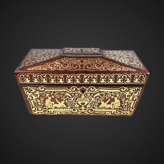 Old rosewood tea box (early 19th century) Gem