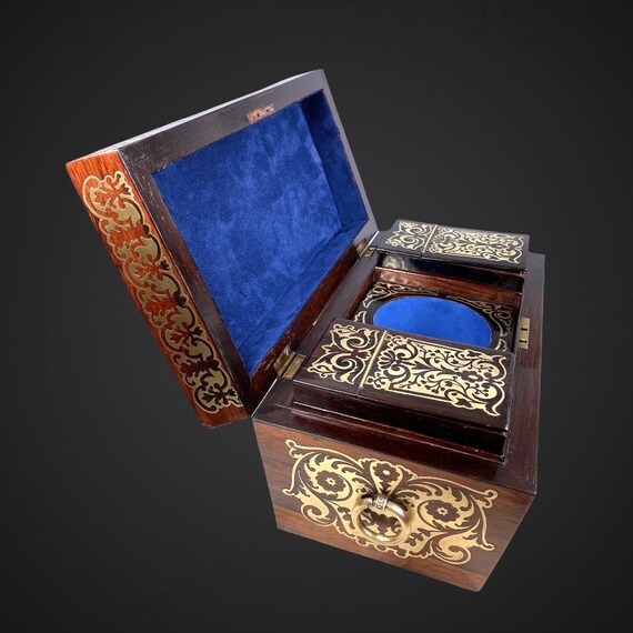 Old rosewood tea box (early 19th century) Gem