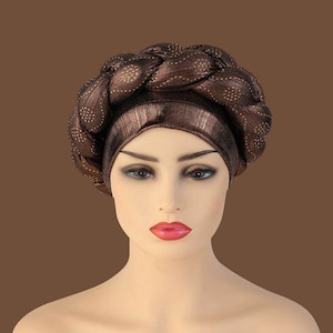 Pre-tied head wrapTwisted Hat Braided Turban Women Head wraps GELE More Colors & Styles On New listing image 1