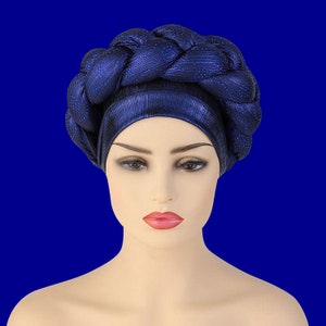 Pre-tied head wrapTwisted Hat Braided Turban Women Head wraps GELE More Colors & Styles On New listing image 2