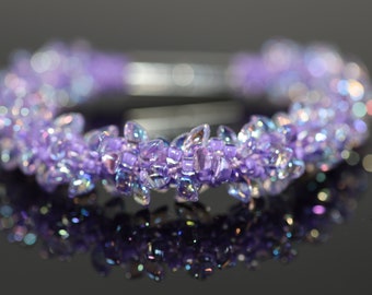 Lilac Kumihimo bracelet