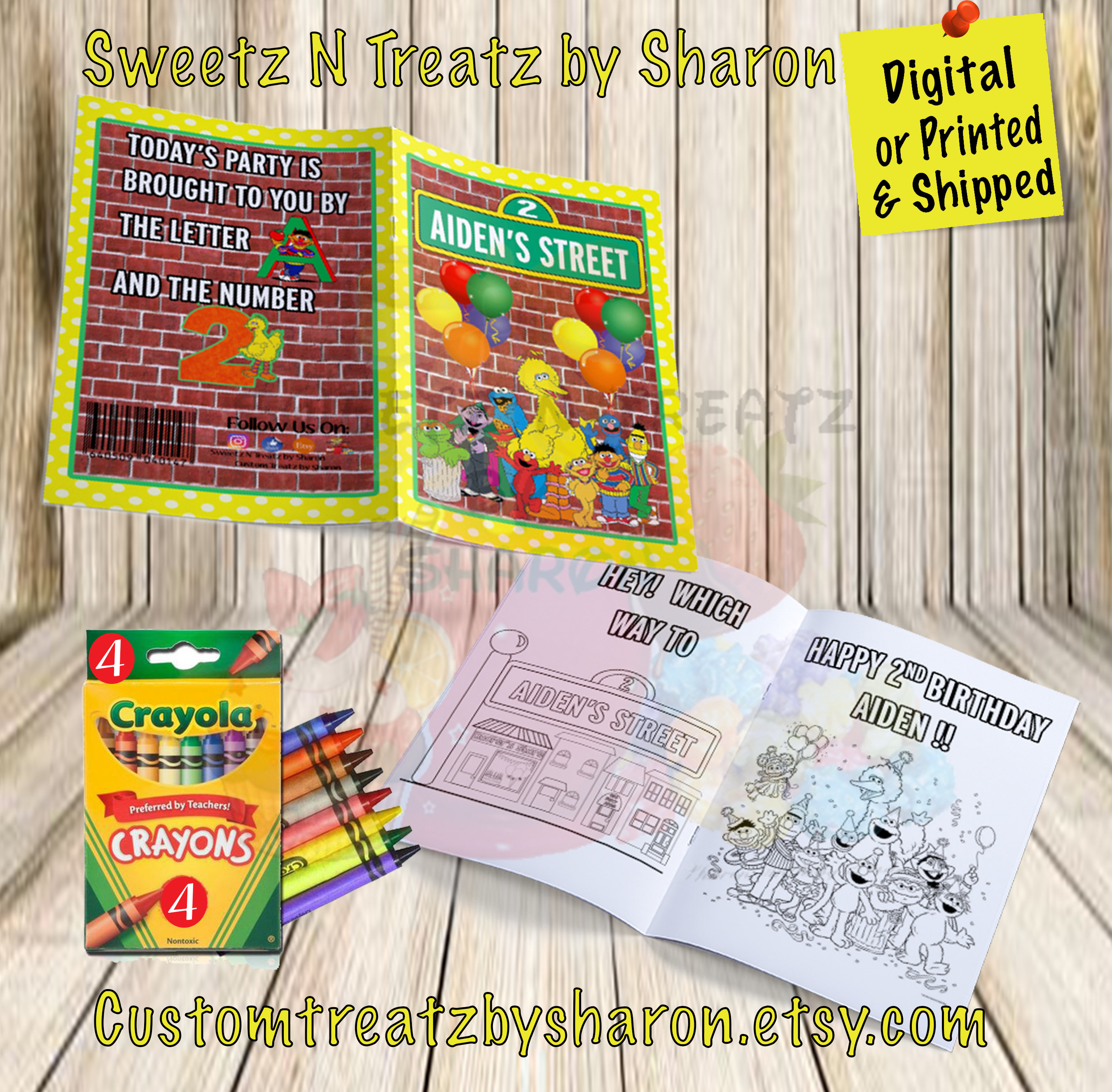 Sesame Street Coloring Book Sesame Street Party Sesame Etsy - Sesame Street Coloring Book Sesame Street Party Sesame Etsy