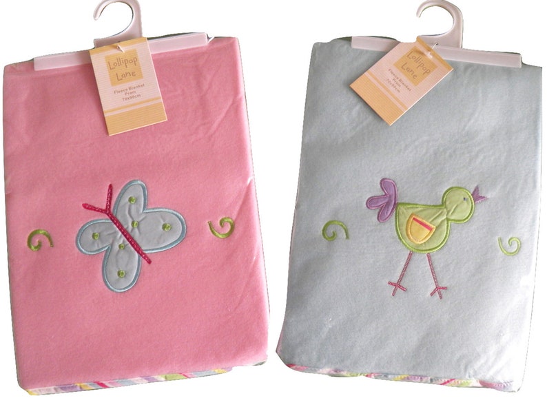 Personalised Comforter with matching Baby Blanket Blue//Pink//Green Fab Gift