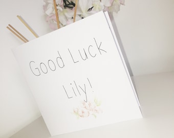 Personalised Good Luck Card