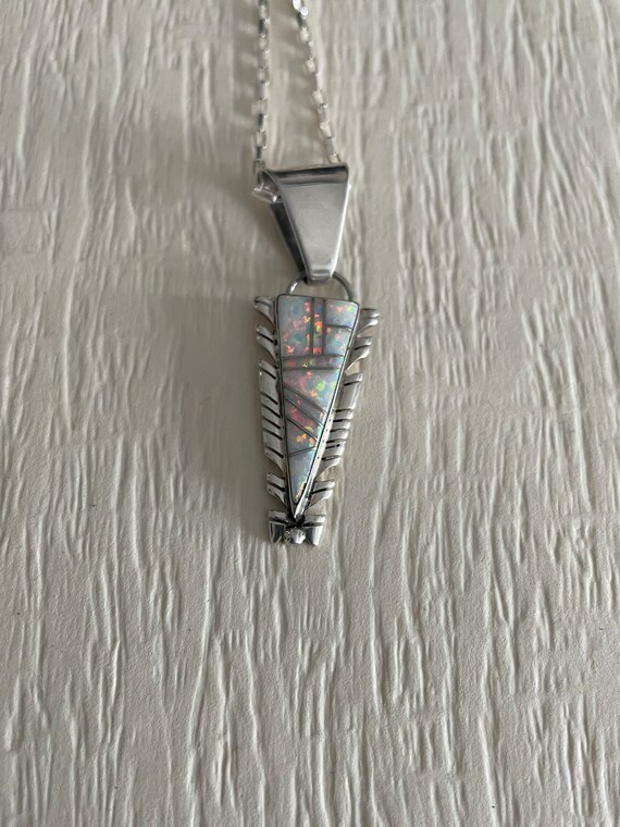 Opal Inlay Pendant - image 2