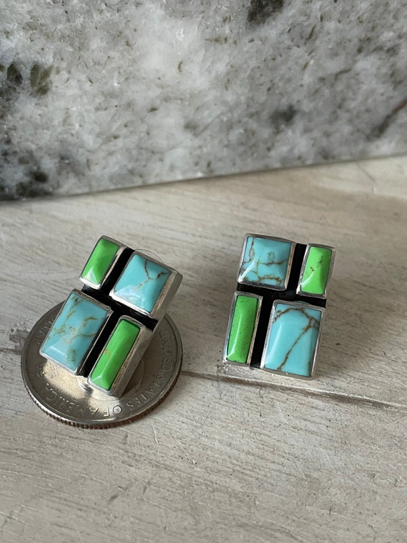 Multi Stone Vintage Earrings - image 6