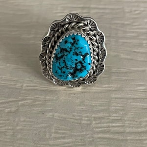 Chunky Turquoise Vintage Nugget Ring